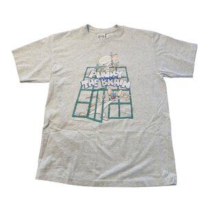 Vintage 1993 Pinky & The Brain T-shirt Animaniacs Size Large Gray Made In USA‎